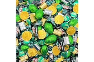 LAETAFOOD St. Patrick's Day Chocolate Candy Variety Pack - Gold Coins, NUGGETS, Crisp Wafers Bars, REESEScups and Lights (3 Pound Bag - Approx. 140 Count)