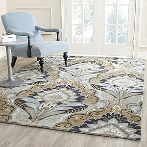 Safavieh Wyndham Collection WYD374A Tappeto Runner Blu E Multicolore, 2'3" X 13' - Lavorato A Mano In Pura Lana Neozelandese - 2