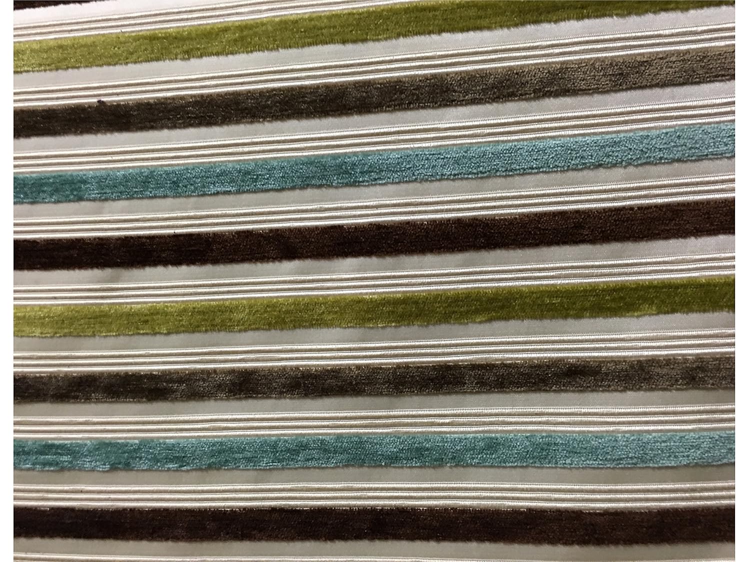 Roco Velvet Chenille Stripe Curtain Upholstery Craft Fabric By