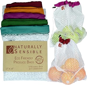 natural home reusable veggie bags