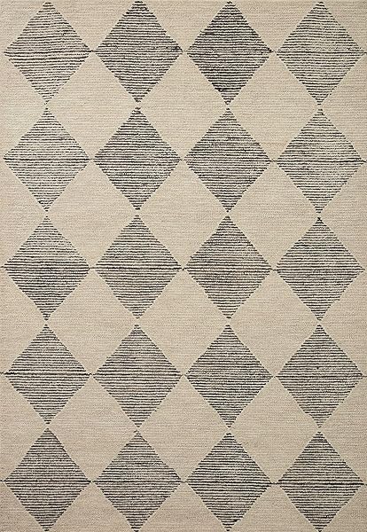 LOLOI CHRIS LOVES JULIA FRANCIS COLLECTION FRA-01 BEIGE/CHARCOAL 2′-3″ X 3′-9″ ACCENT RUG