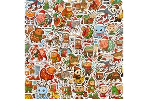 Italian Brainrot Animals Christmas Stickers, 150 PCS (1.2×1.6 in Each) Waterproof Vinyl Pack for Laptop Water Bottle Phone Ca