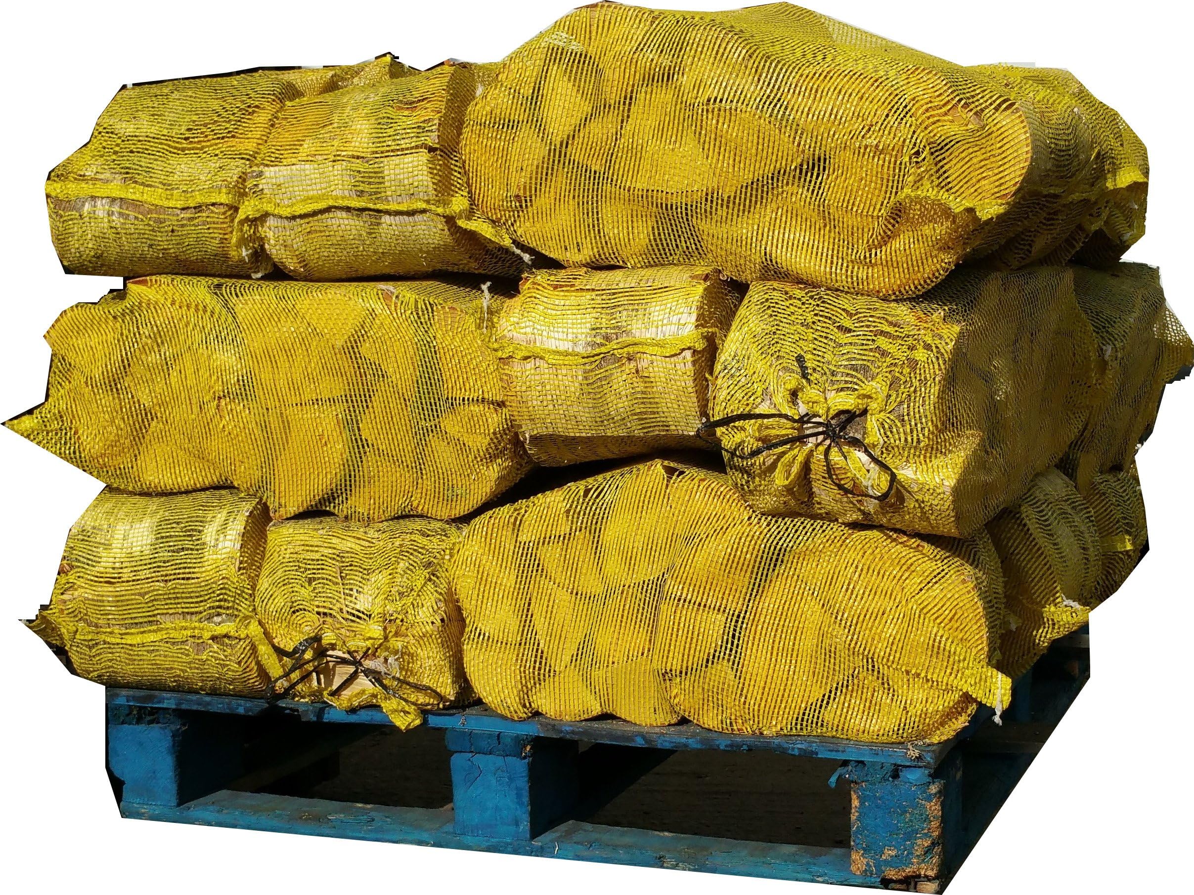 24 Large (40 Litre) Nets Birch Kiln Dried Hardwood Logs 25cm Long Ready to Burn Stoves Chimineas Firepits Pizza Ovens + Free Bag KINDLING Wood
