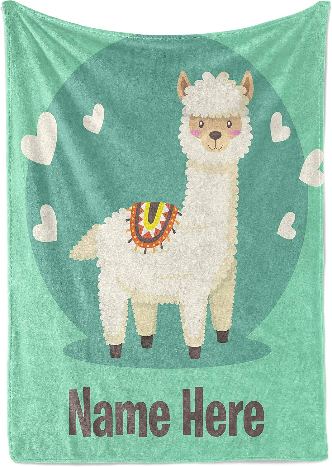 personalized llama blanket