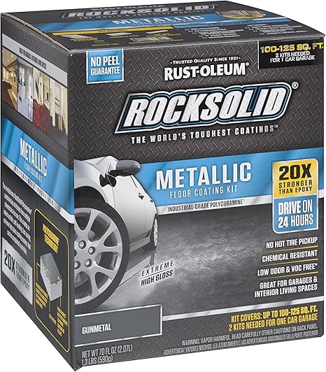 Amazon Com Rust Oleum 299743 Rocksolid Metallic Garage Floor