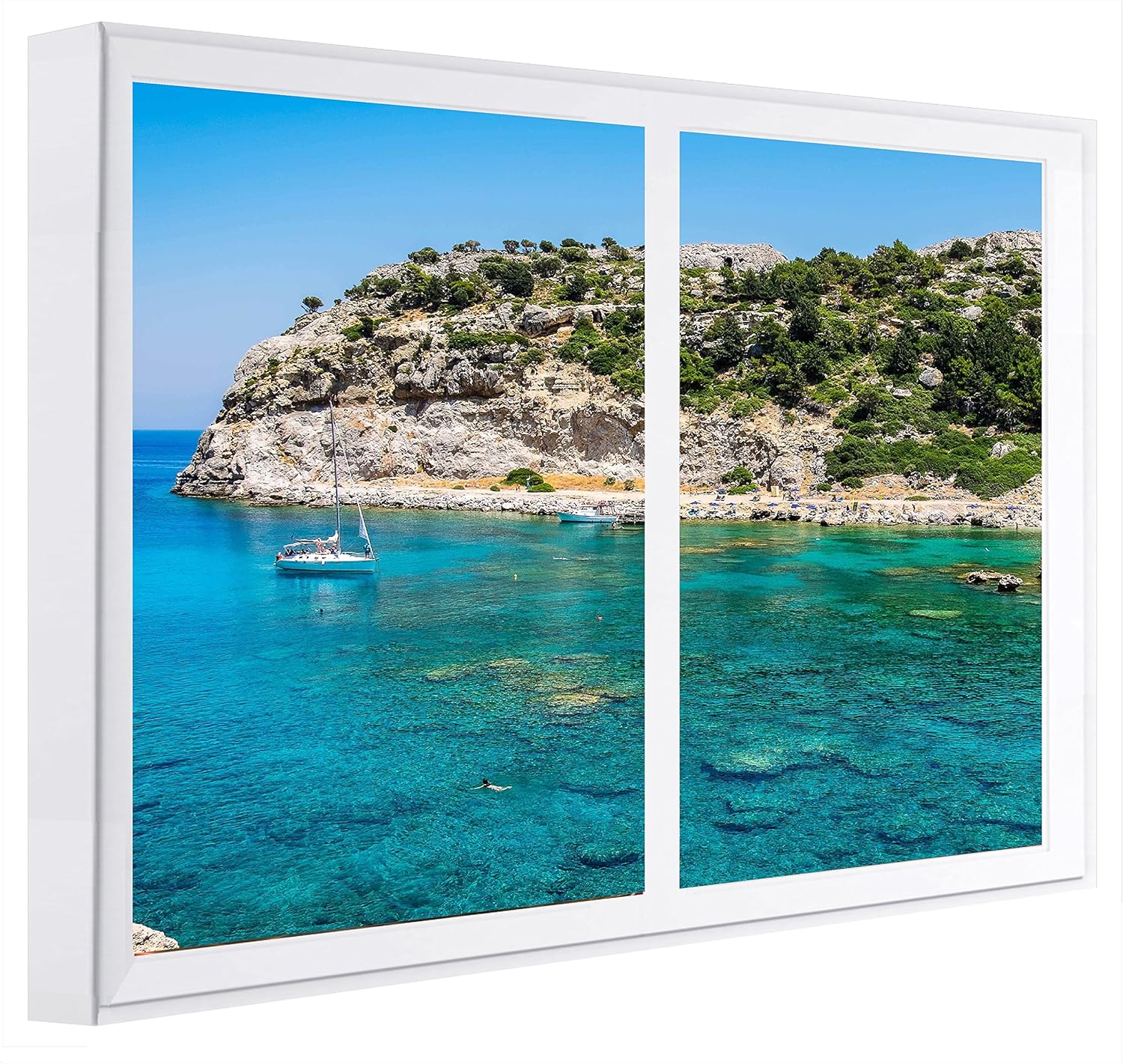 Bahía De Rhodes Grecia Cuadro retroiluminado