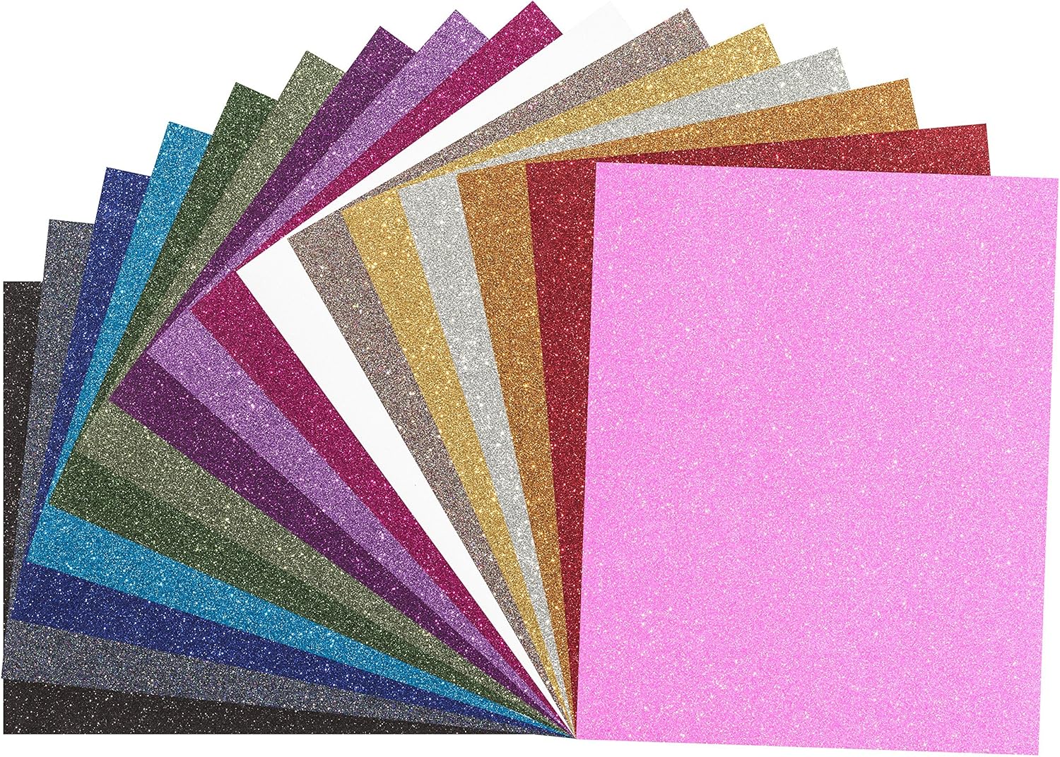 MAREA Glitter Heat Transfer Vinyl Sheets, 16 Sheet Bundle of Glitter HTV Iron On Vinyl for Cricut - Glitter Vinyl For Silhouette Cameo & Heat Press | Durable, Vibrant Colors for All HTV Vinyl Projects: Arts, Crafts & Sewing