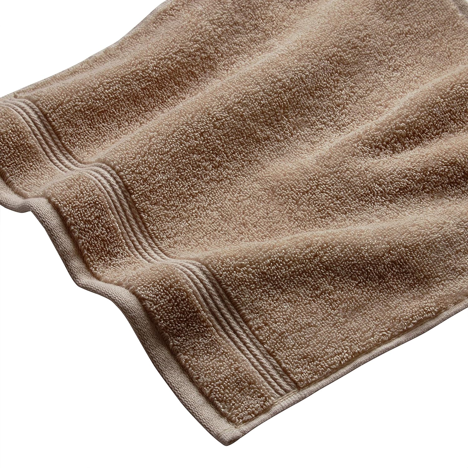  Brand – Rivet Classic Supima Cotton Hand Bathroom Towels, Set of 2, Peach Pink: Home & Kitchen