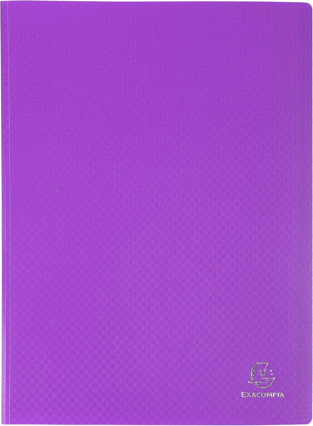 Exacompta Semi-Rigid PP Display Book A4 80 Views Purple 500µm 40 Pockets