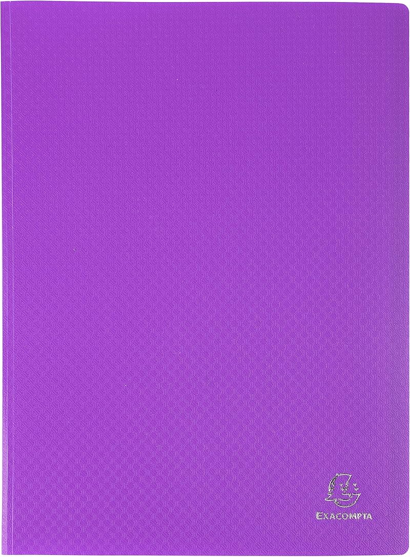 Exacompta Semi-Rigid PP Display Book A4 80 Views Purple 500µm 40 Pockets