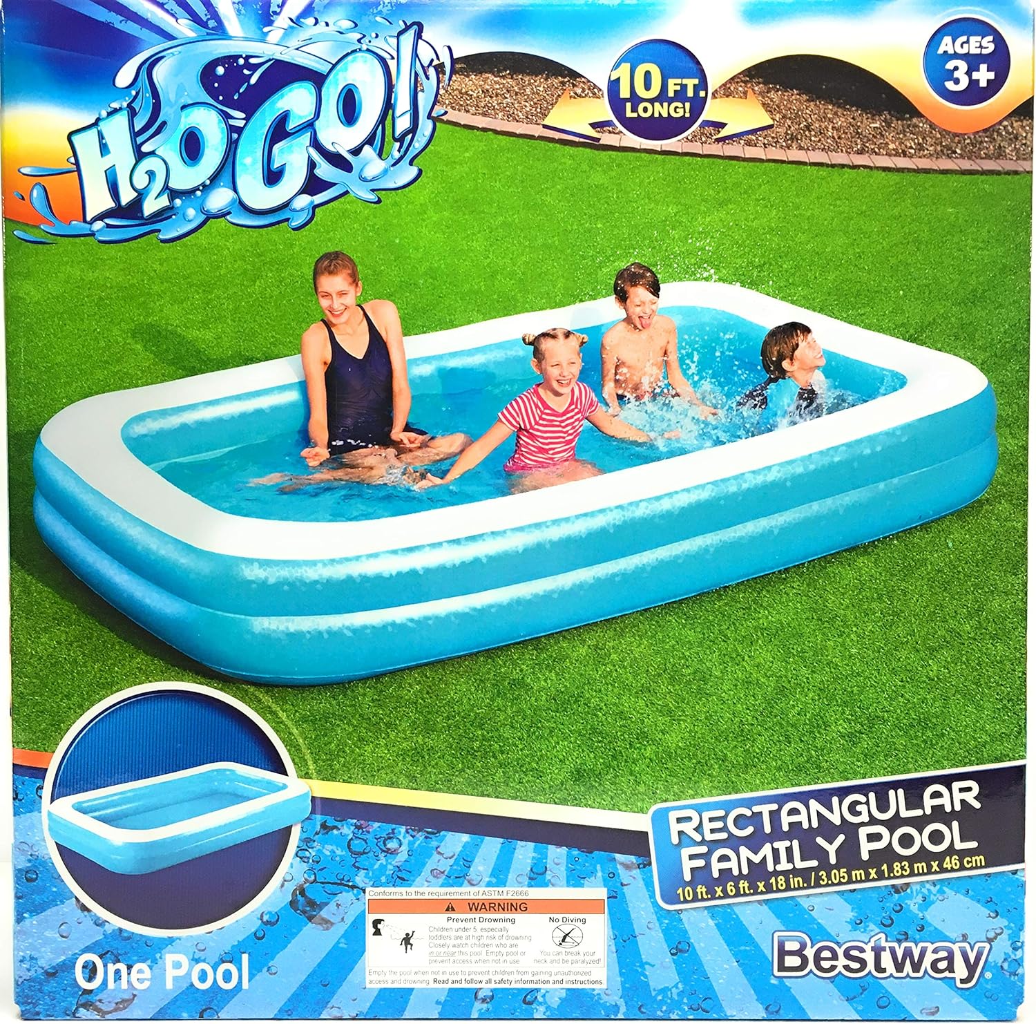 h2o inflatable pool