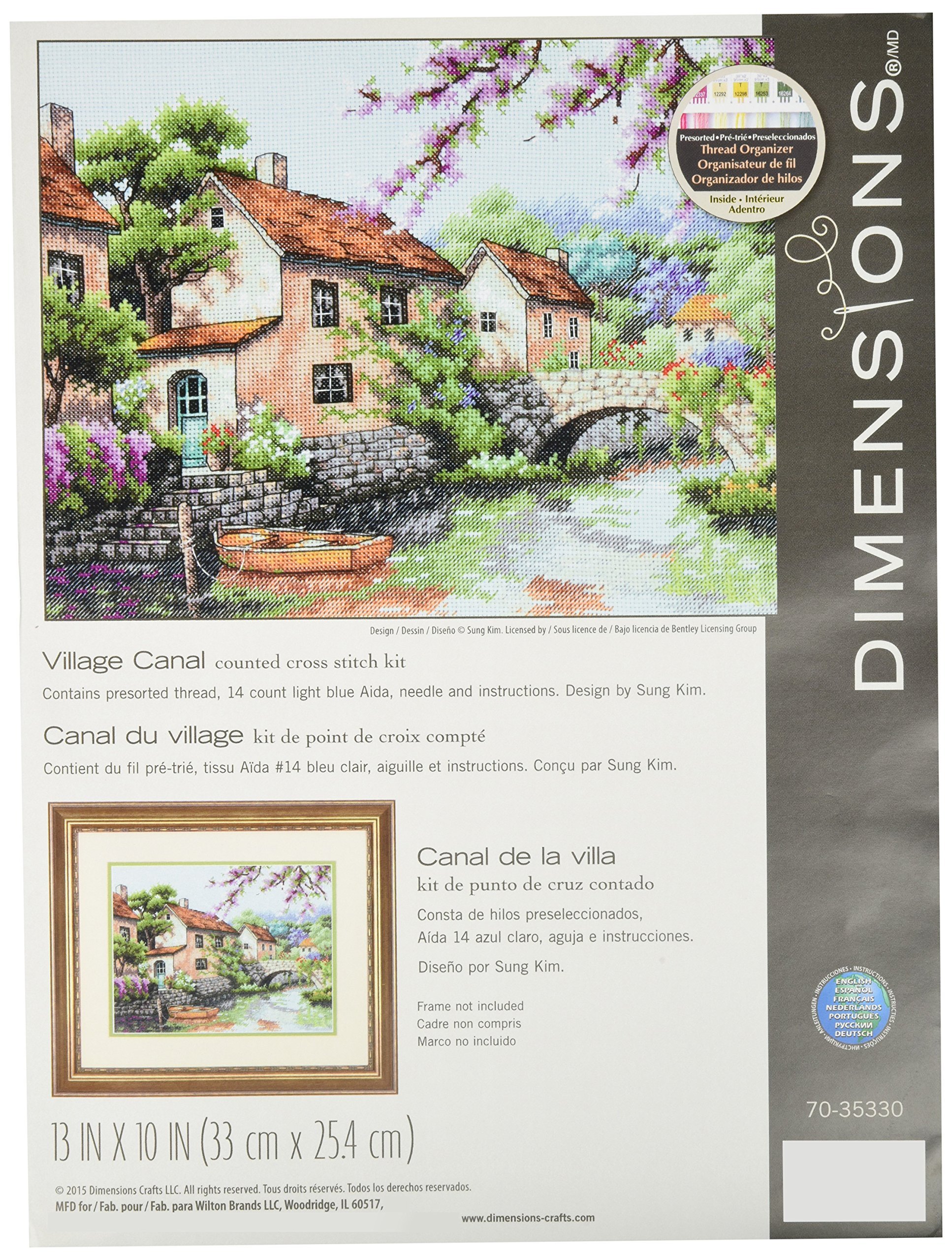 DIMENSIONS 70-35330 Gold: Counted Cross Stitch: Village Canal, Various, One