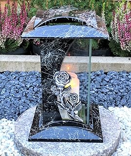 Grablampe Grablicht Kerze Grabkerze Grabdekoration Grabschmuck Gartenlampe incl.Grabkerze