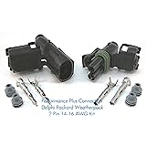 Delphi Packard Weatherpack 2 Pin Terminal Kit 16-14 AWG