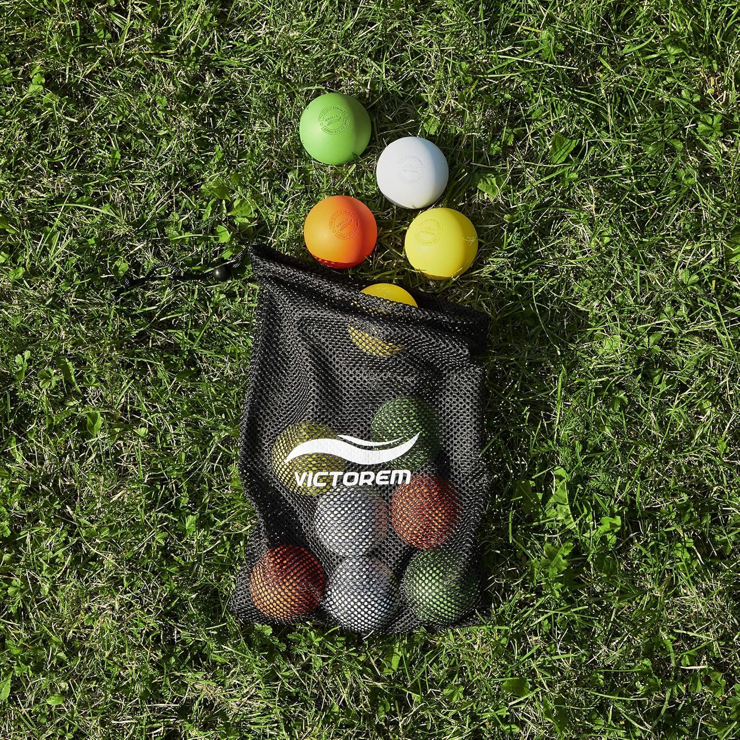 Victorem Lacrosse Balls - Lacrosse Ball Set of 12, Odourless and Durable Therapy Ball, Back Roller, Great for Myofascial Release and as Muscle Knot Remover : Sports & Outdoors