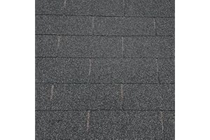 Roofing Shingles 3-Tab 39.4” by 13.1”, Black Asphalt Shingles (8 - Count)