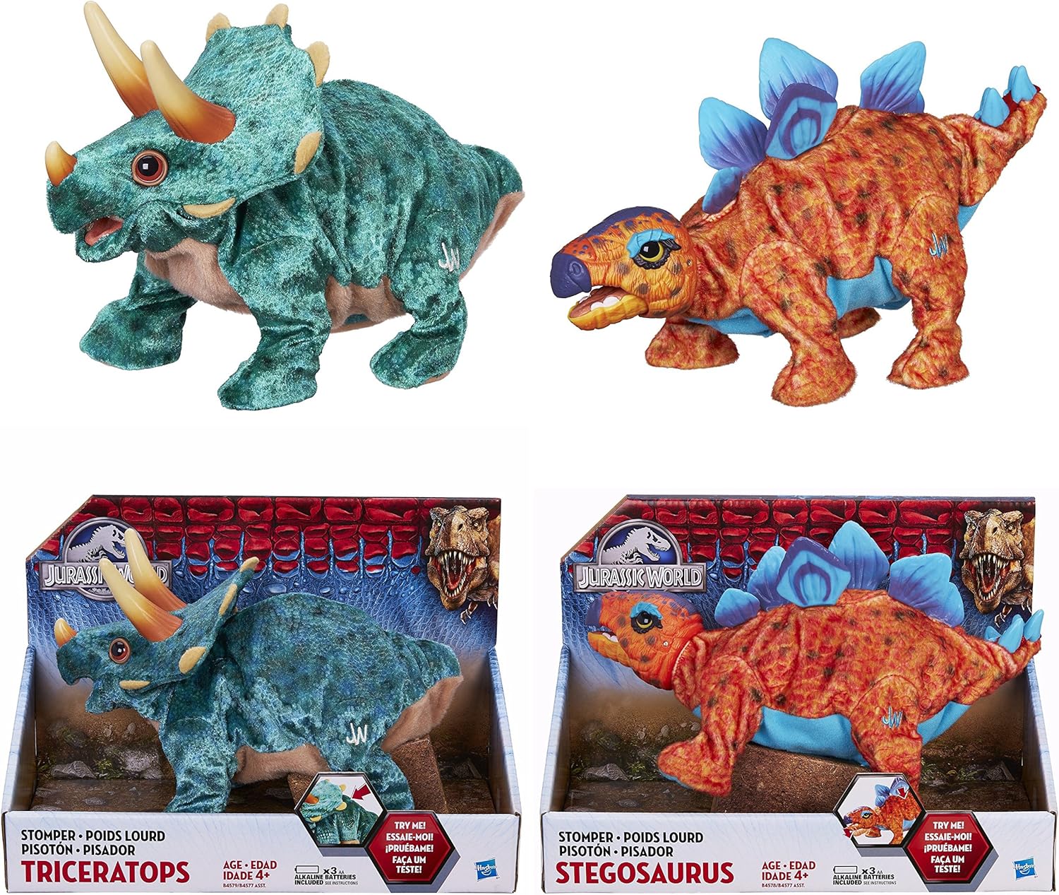 plush jurassic world triceratops