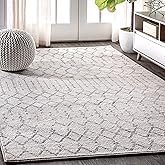 JONATHAN Y Boho Vintage Diamond Cream/Gray Indoor Area Rug 8X10 ft, Moroccan Hype for Living Room, Bedroom, Kitchen, Office, 