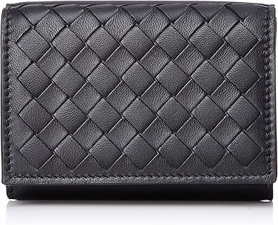 Amazon ボッテガヴェネタ 三つ折り財布 Vo0b2 イントレチャート コンパクト財布 レザー 本革 ネロニューライトグレー 並行輸入品 財布