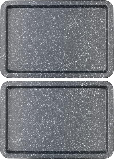 Salter Megastone Baking Tray Set of 2 Non-Stick Carbon Steel 37 cm