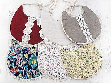 linen baby bibs