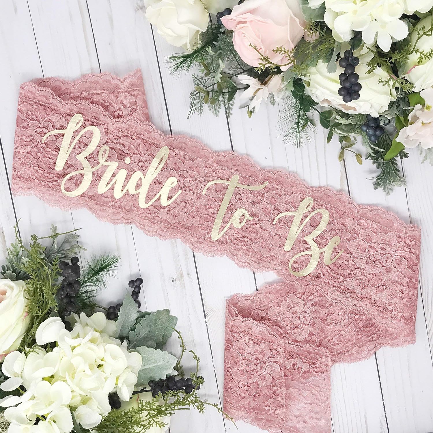 bride to be lace sash