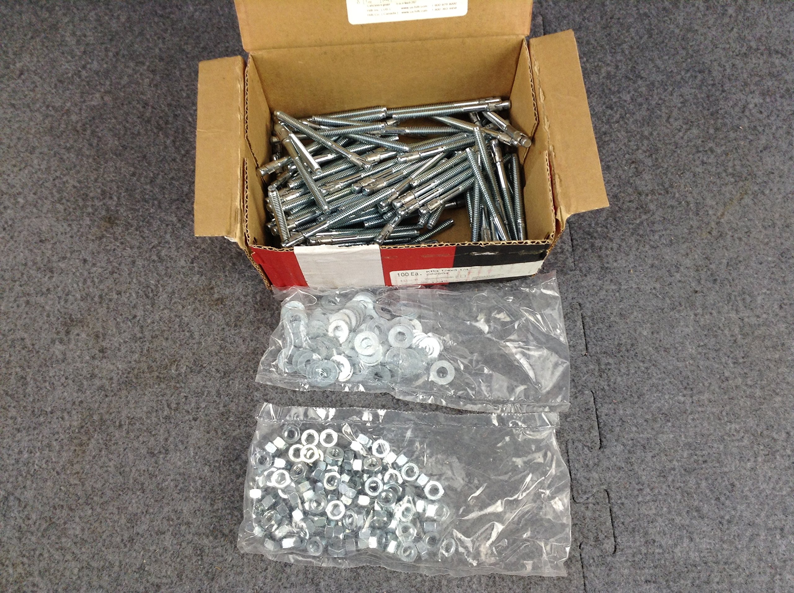 Hilti KWIK Bolt 3 Expansion Anchor Carbon Steel KB3 1/4" X 31/4