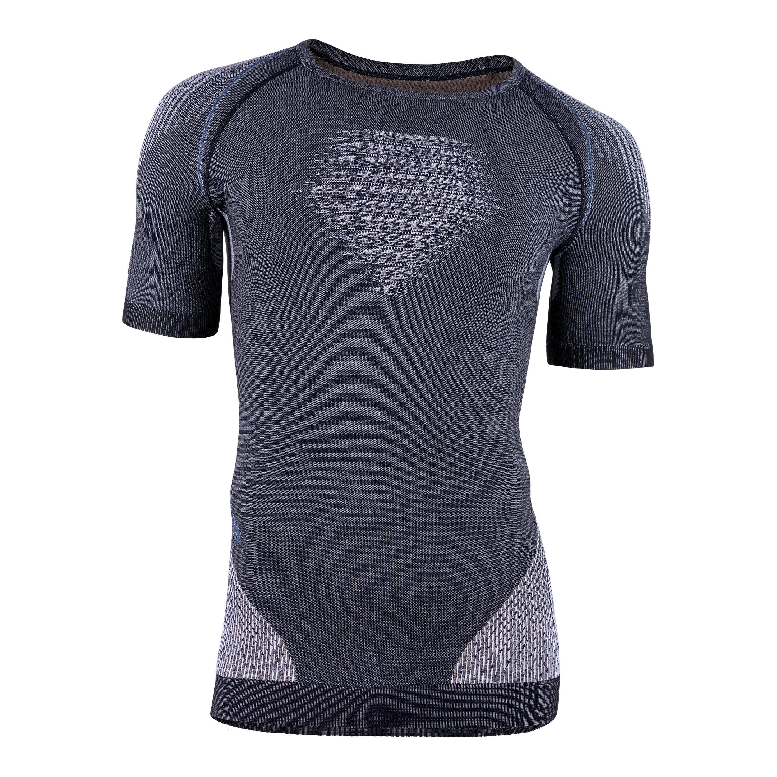 UYN U100049 EVOLUTYON UW SHORT_SL.MELANGE T-shirt Men's Anthracite melange/Nude/Avio XXL