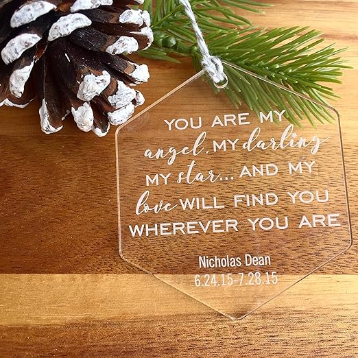 personalized baby loss ornament