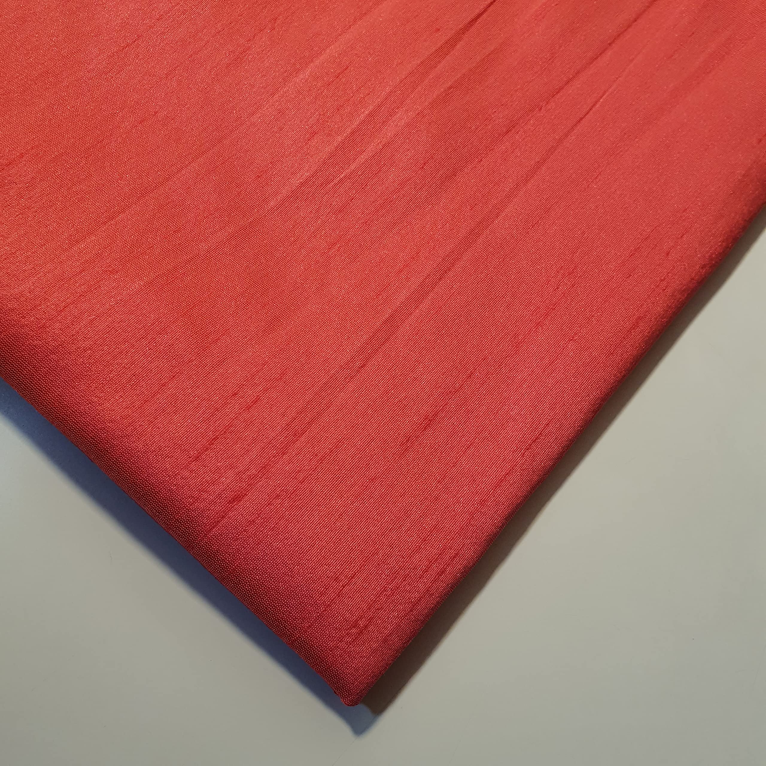 Plain Dyed Slub Shot Faux Dupion Raw Silk Craft Fabric Suitable for Dressmaking, Wedding, Prom - Dress Craft Fabric Material 44" - 112 cm Wide Sold As 1 Meter Pre - Cut Lengths (Neon Pink)