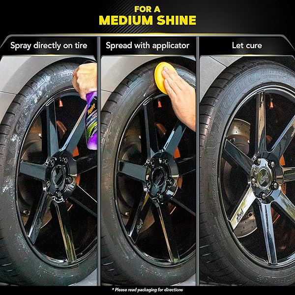 MEGUIAR’S HYBRID CERAMIC TIRE SHINE – LONG-LASTING SHINE THAT’S DURABLE & WATER-RESISTANT HYBRID CERAMIC TECHNOLOGY – 16 OZ SPRAY