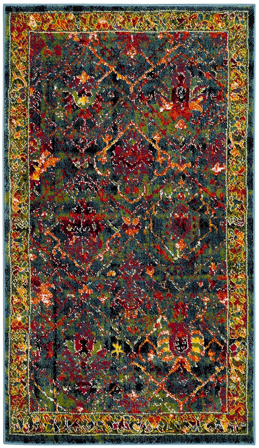 Safavieh Cherokee Collection CHR914D Black and Blue Area Rug 3 x 5