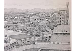 GENERIC Appalachian State University 11x17 Panorama print from pen & ink original