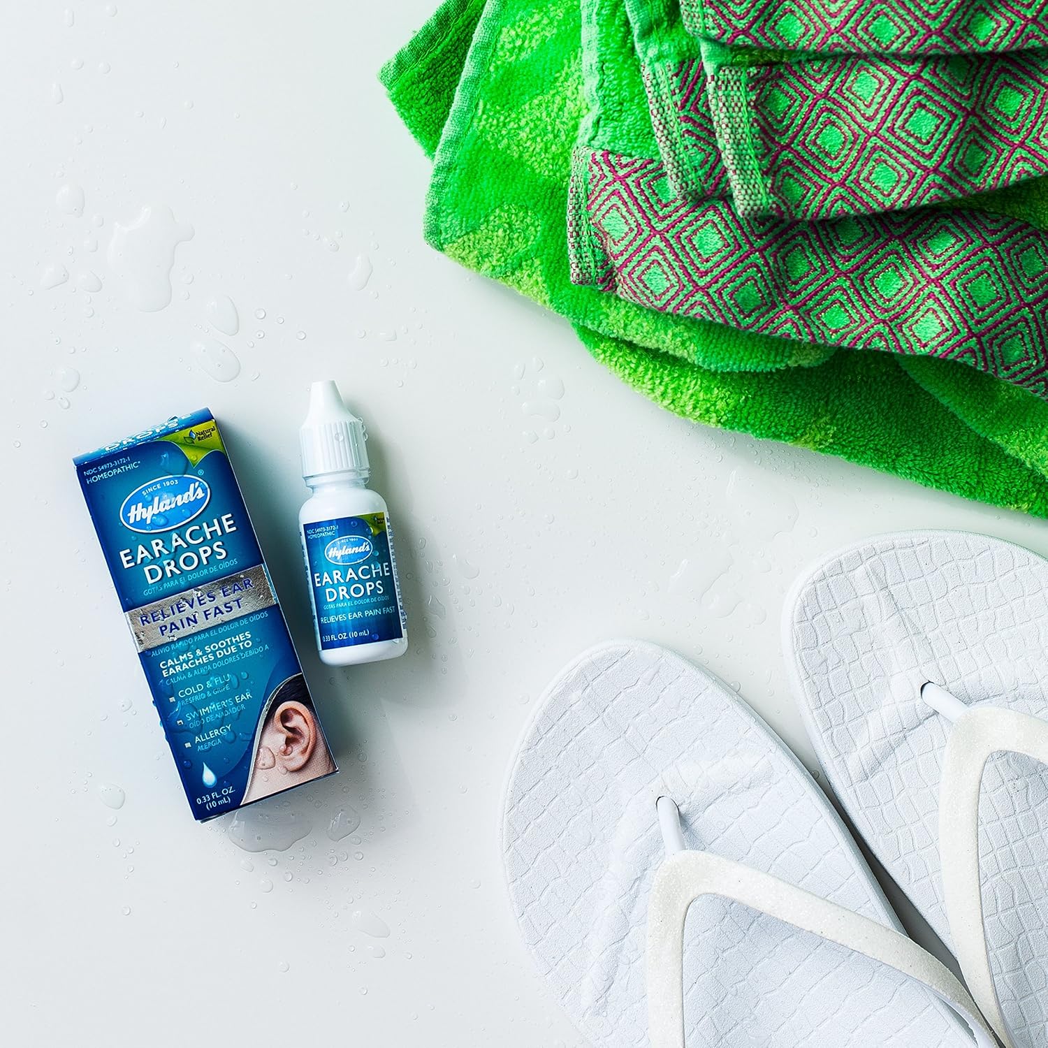 Ear Drops for Swimmers Ear and Allergy Relief for Kids and Adults by Hyland's, for Clogged Ears, Earaches, Fast Natural Homeopathic Pain Relief, 0.33 Ounce: Health & Personal Care