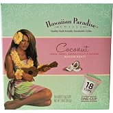 Hawaiian Paradise Coffee Coconut 18 Count Single Serve Cups &ndash; 100% Arabica Coffee &ndash; Medium Roast, Compatible with Keurig K-Cup Brewers.