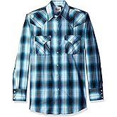 ELY Cattleman Mens Long Sleeve Plaid Western Shirt