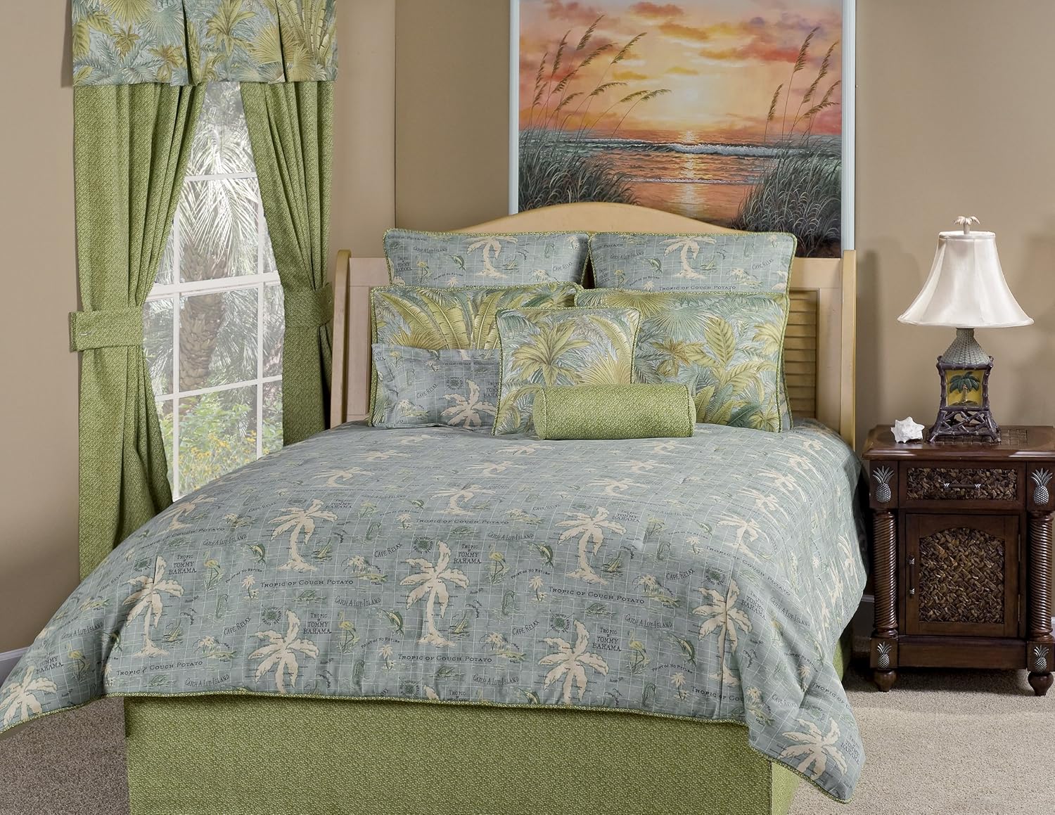 Amazon Com Victor Mill Island Song Surf Comforter Set King Home