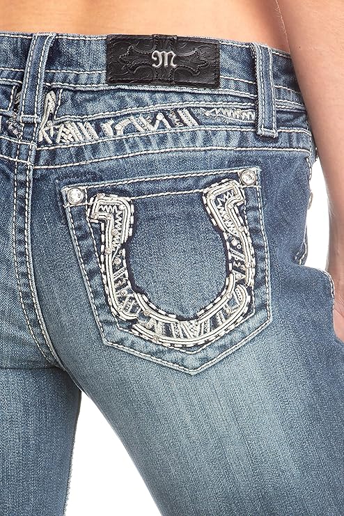 jeans with a horseshoe on the pocket