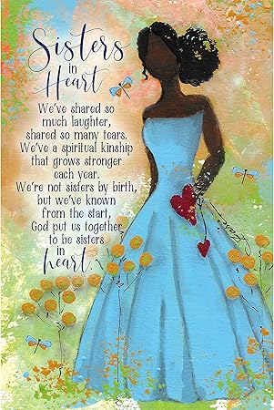 Sisters Plaque En Bois De Cœur Inspirant Citation 6 X 9 Durable Colore Vertical Mural Decoration