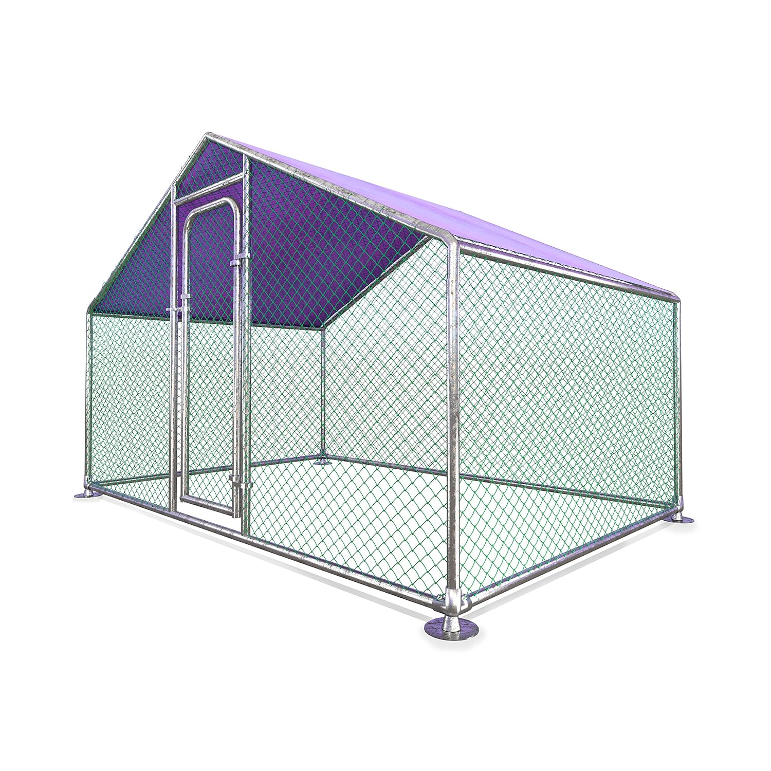 Amazoncom Aleko Ckr10x7pr Metal Diy Walk In Chicken Coop Or