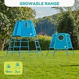 TP Toys Explorer Metal Climbing Frame with Den and Platform Blue view 6