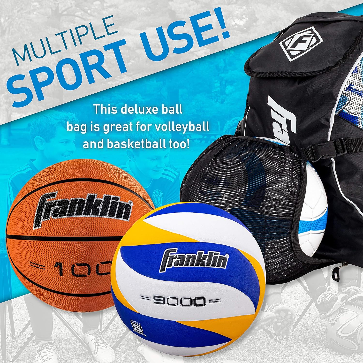 Franklin Sports Deluxe Soccer Sack Black, One Size : Sports & Outdoors