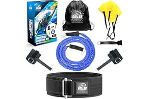 Swim Tether Stationary Swimming System, Swim Resistance Belt, Swimming Tether Belts for Swimming,Pool Harness, Swim Training 