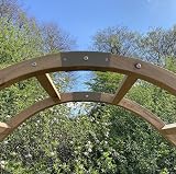 Selections Wooden Garden Arch with Curved Top Tan Arbour Focal Point view 4