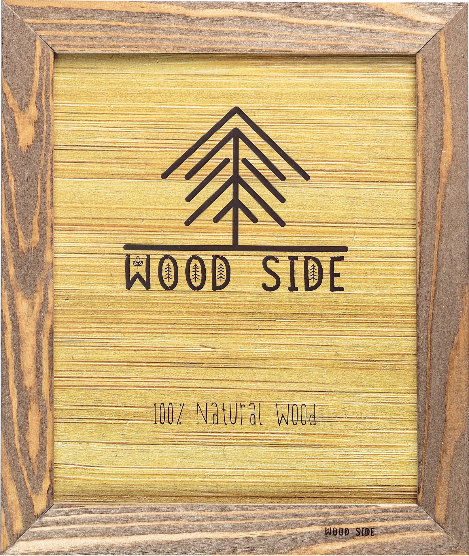 Rustic Wooden Picture Frame 11x14 Inch - Natural Solid Eco Distressed Wood for Wall Mounting Photo Frame - Walnut
