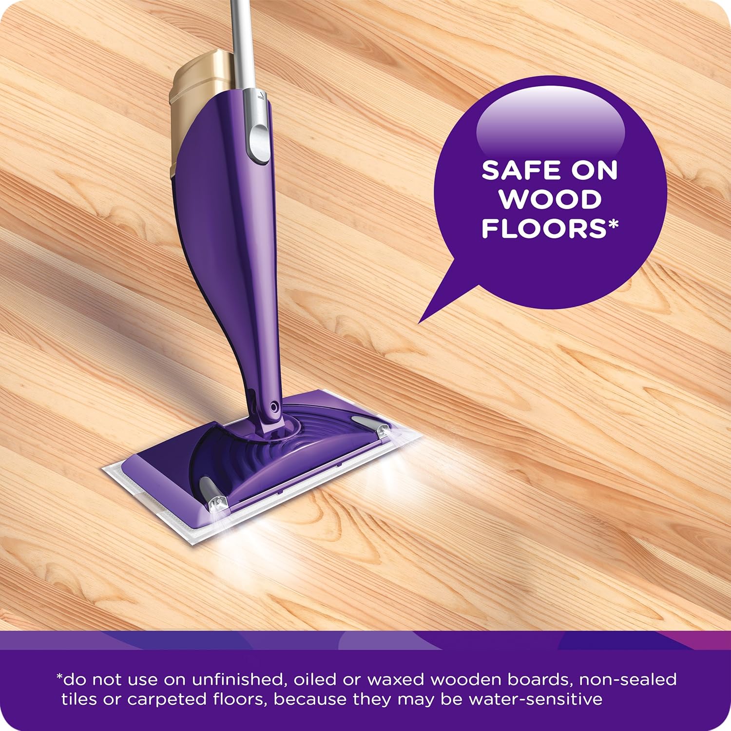 Swiffer WetJet Wood Floor Mopping and Cleaning Starter Kit, All Purpose Floor Cleaning Products, 1 Mop, 10 Pads, Cleaning Solution, Batteries: Health & Personal Care