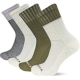 Merrell Unisex Mens And Women's Socks - 4 Pair Pack Arch Support Band Thermal Wool Blend Hiking Crew