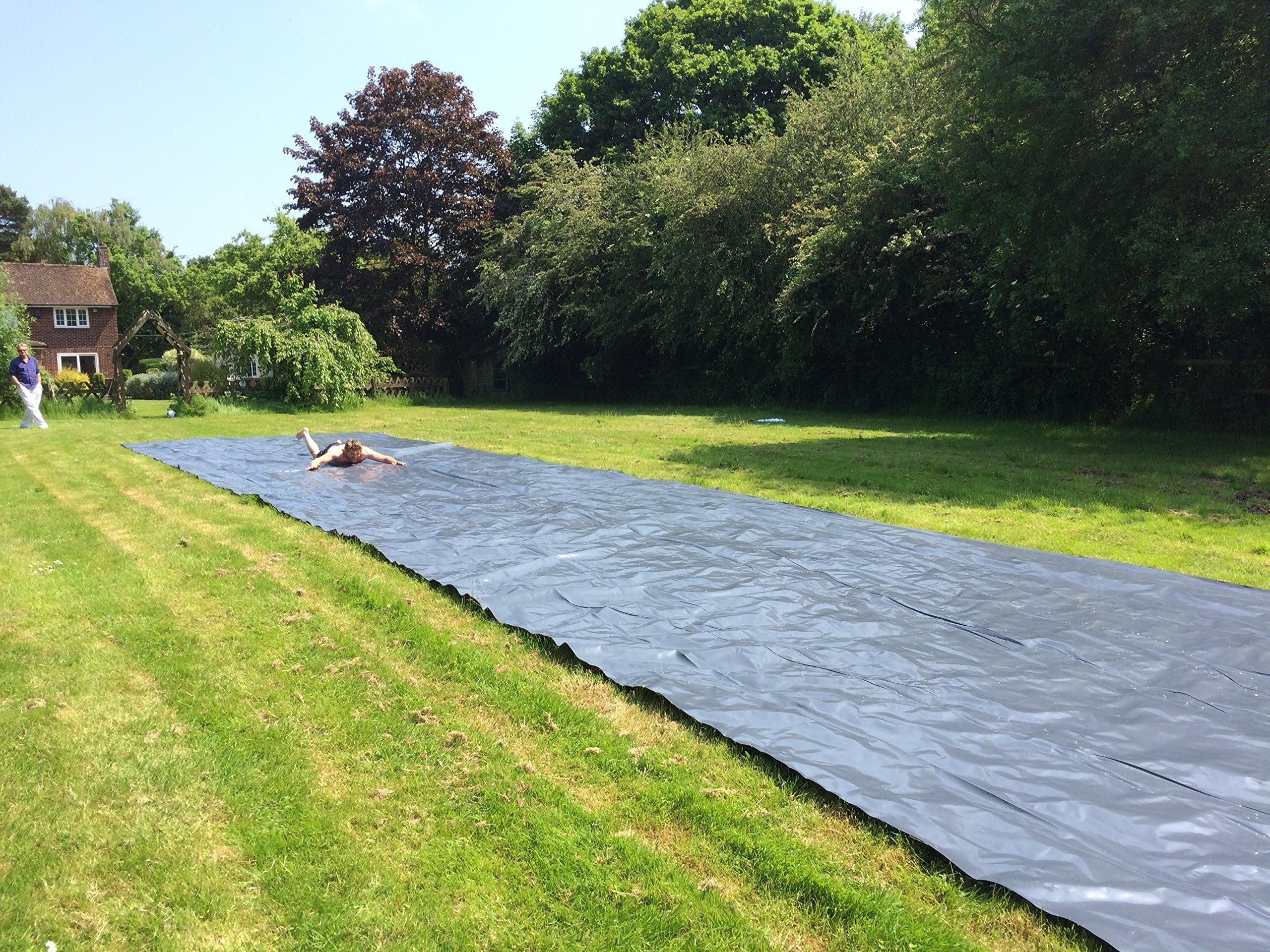 Pleasuredome Outdoor Water Slide - 25m Extra Wide Giant Runway Garden Slide. 25x4m.
