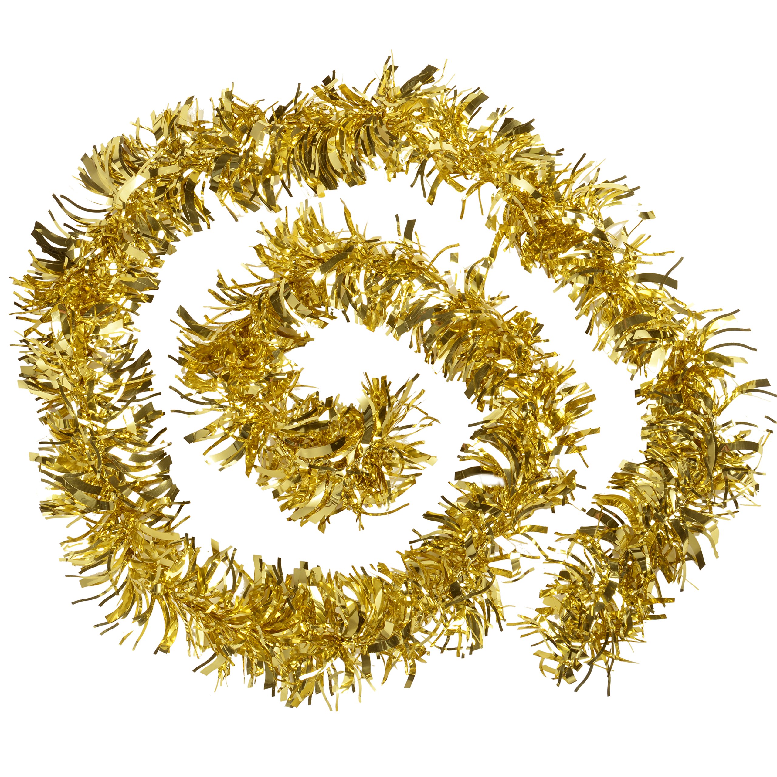 WeRChristmas 10 m Garland Traditional Thick Christmas Tree Tinsel, Gold