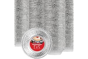 Stock Your Home 3 Inch Aluminum Foil Pie Pans (200 Count) Disposable & Recyclable Mini Pie Pans, Small Pie Tin for Baking, Ca